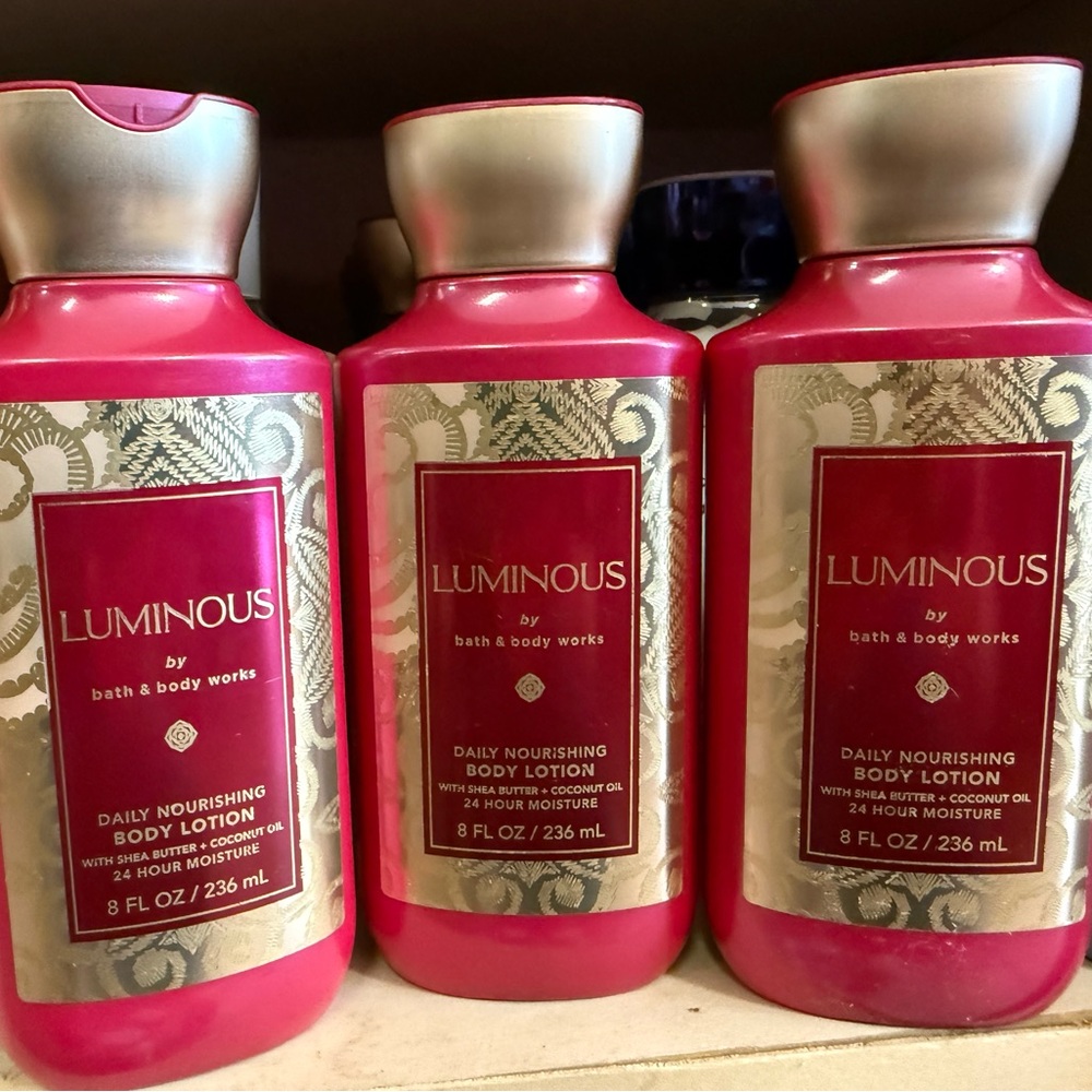3 Bath & Body Works Luminous Daily Nourishing Body Lotion - Pink & Gold